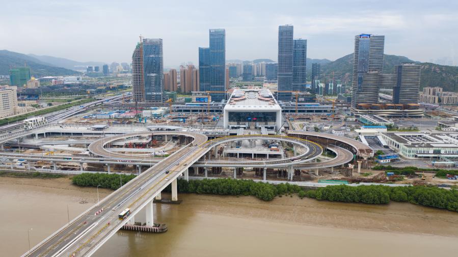 Foto: Porto Hengqin di Zhuhai nella provincia sud-orientale del Guangdong in Cina(Data di presa: 18 Agosto 2021 )