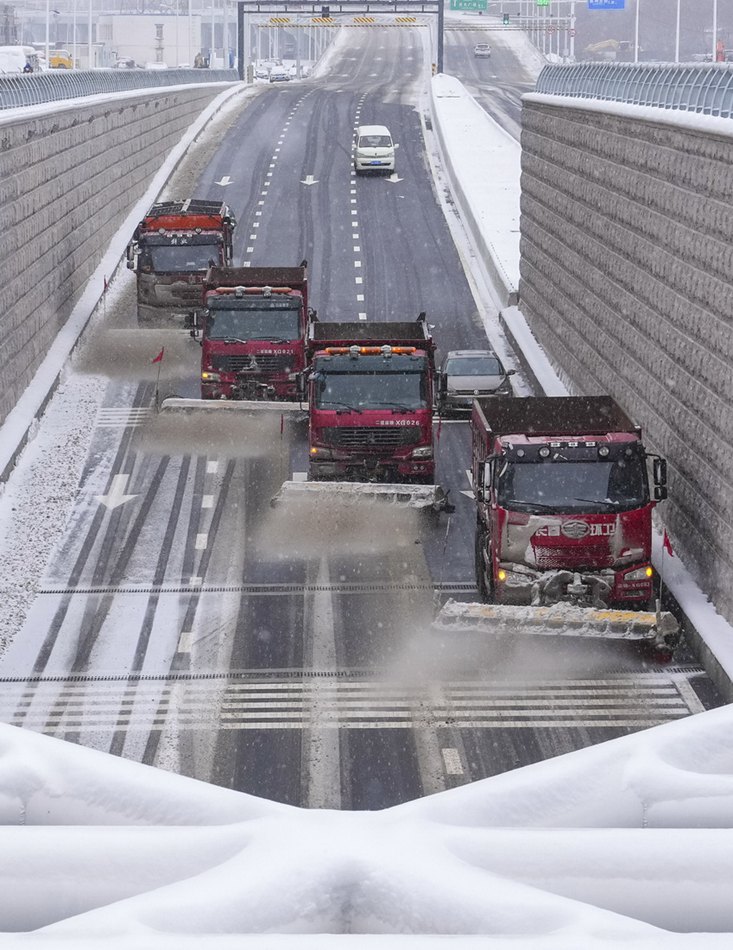 In guardia nella tempesta di neve