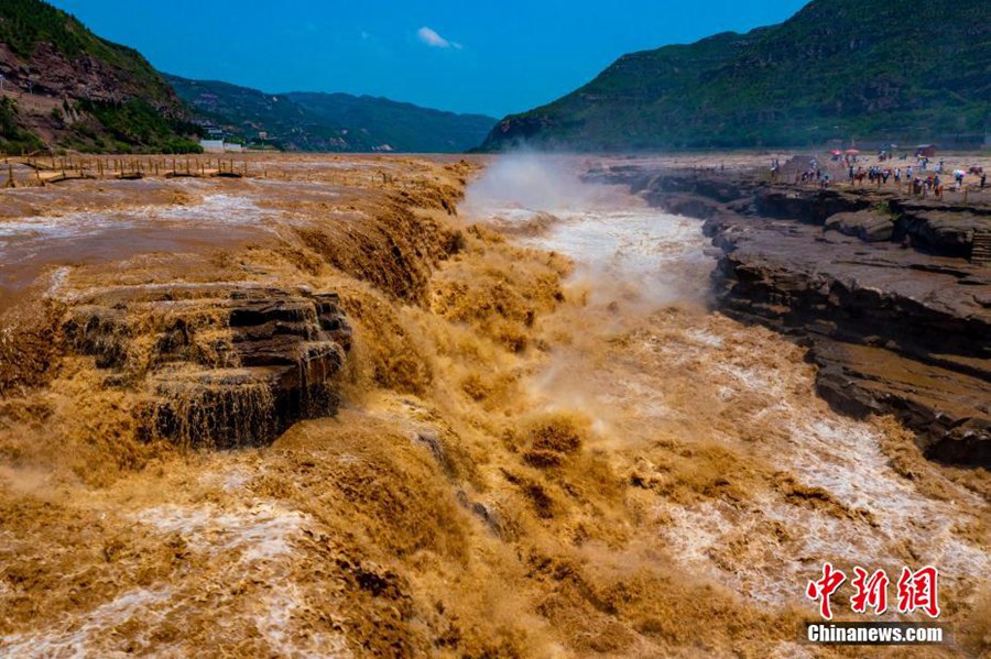 Arriva la stagione ottima per osservazione della cascata Hukou sul fiume Giallo