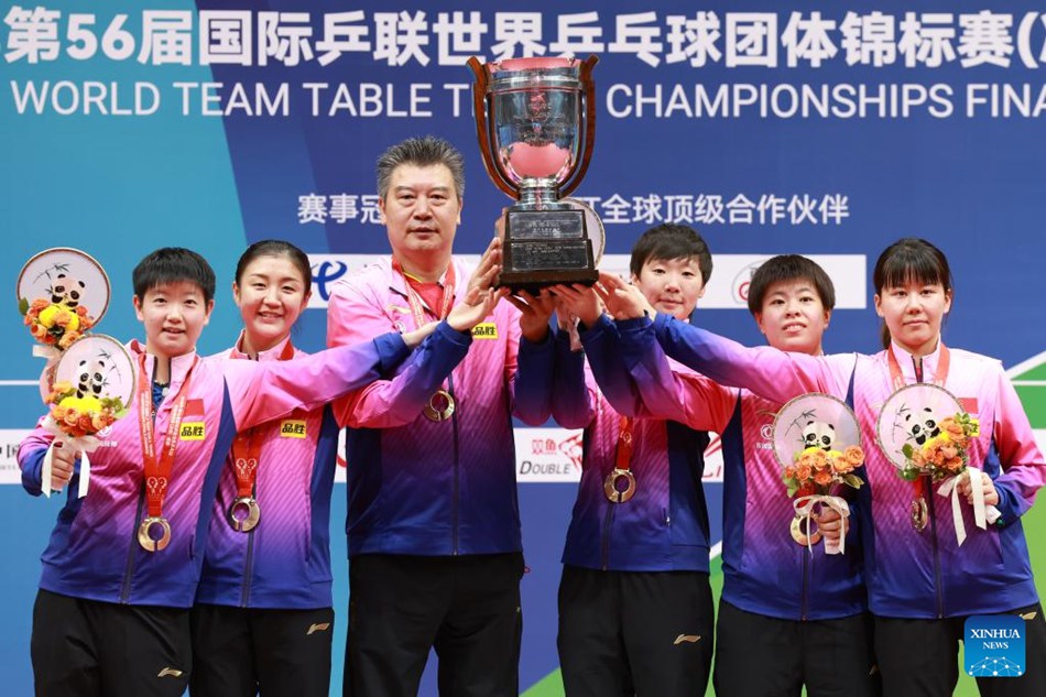 La Cina rivendica il 5° titolo femminile consecutivo ai mondiali a squadre di ping pong