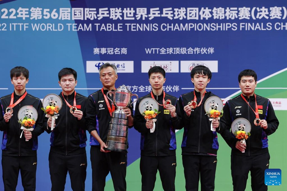 Cina incoronata per la decima volta consecutiva ai Mondiali di ping pong a squadre maschile