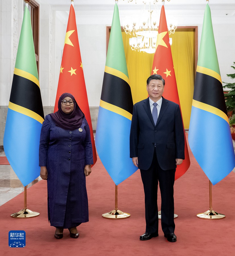 Xi Jinping incontra la presidente della Tanzania