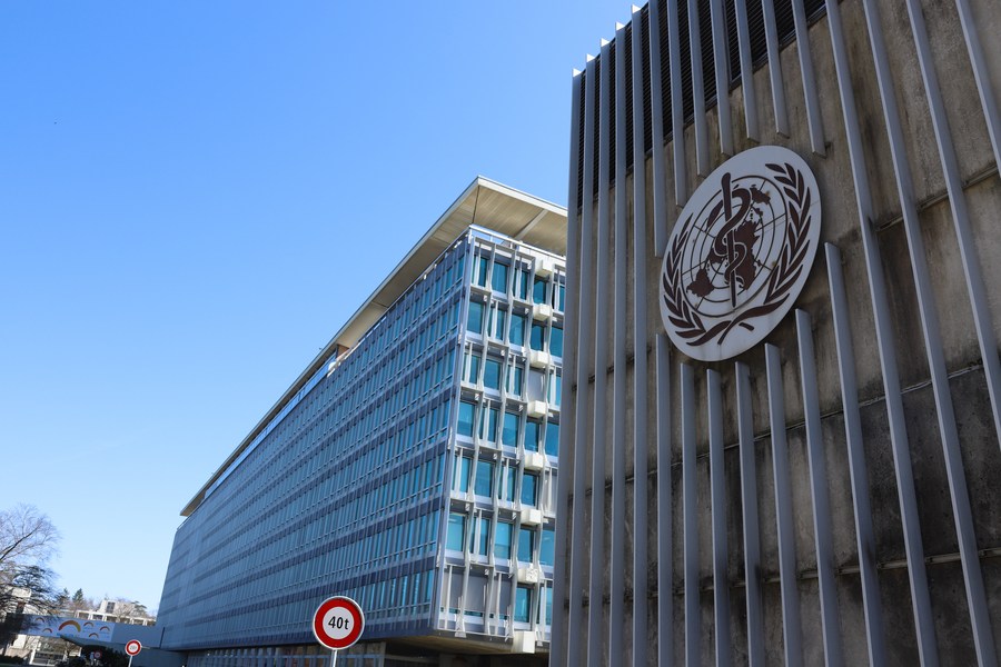 Vista esterna della sede dell'Organizzazione Mondiale della Sanità (OMS) a Ginevra, in Svizzera. (30 marzo 2021 - Xinhua/Chen Junxia)