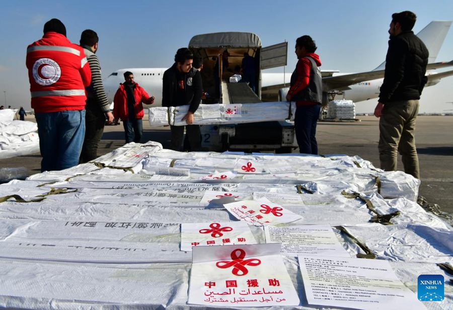 Nuovi aiuti umanitari cinesi raggiungono la Siria colpita dal terremoto