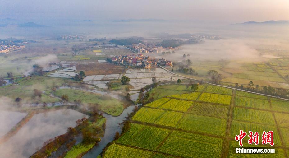 Jiangxi: la campagna immersa nella nebbia