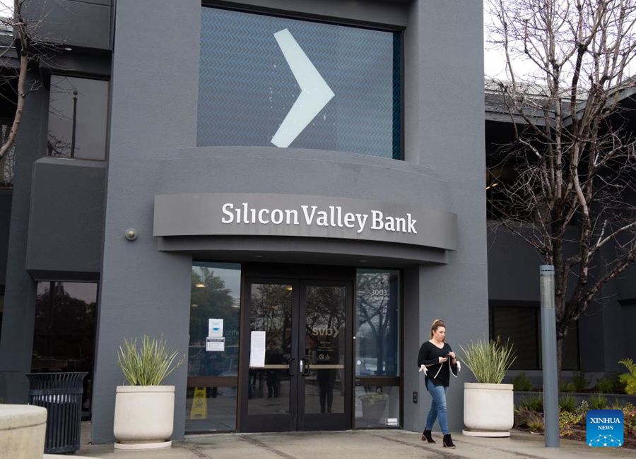 La sede della Silicon Valley Bank (SVB) a Santa Clara, California, Stati Uniti. (10 marzo 2023 - Li Jianguo/Xinhua)