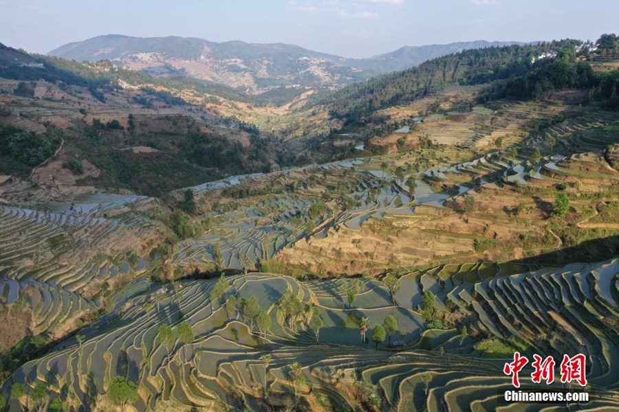 Yunnan, paesaggi pittoreschi delle terrazze di riso Hani