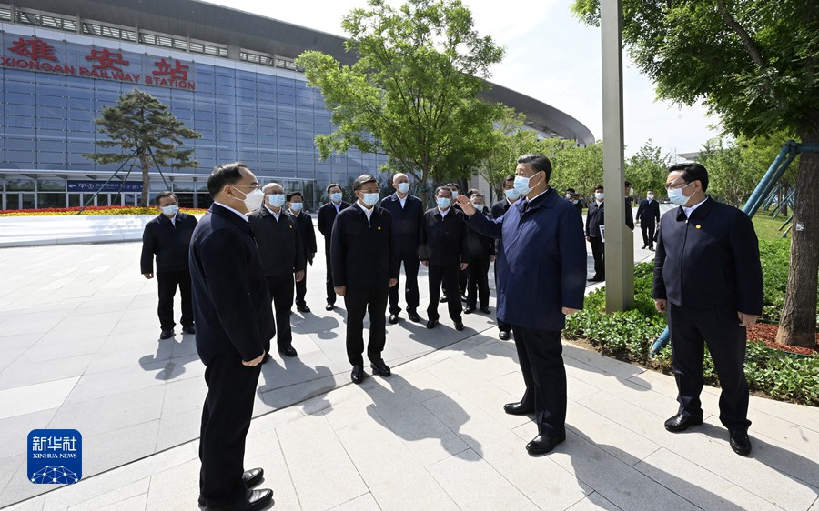 Xi Jinping in visita di ispezione nella Nuova Area di Xiong'an