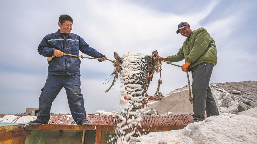 Estrazione primaverile nelle saline dello Hebei