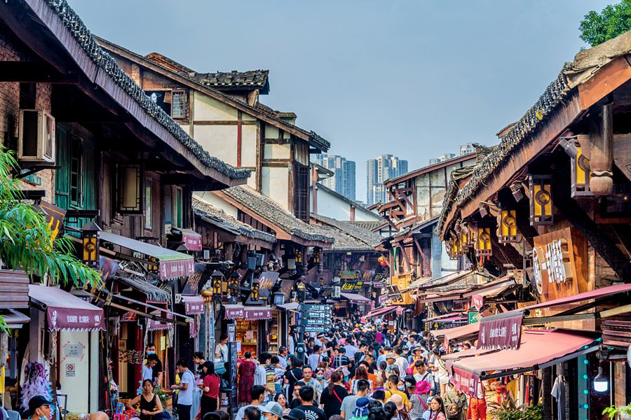 L'antico borgo Ciqikou a Chongqing