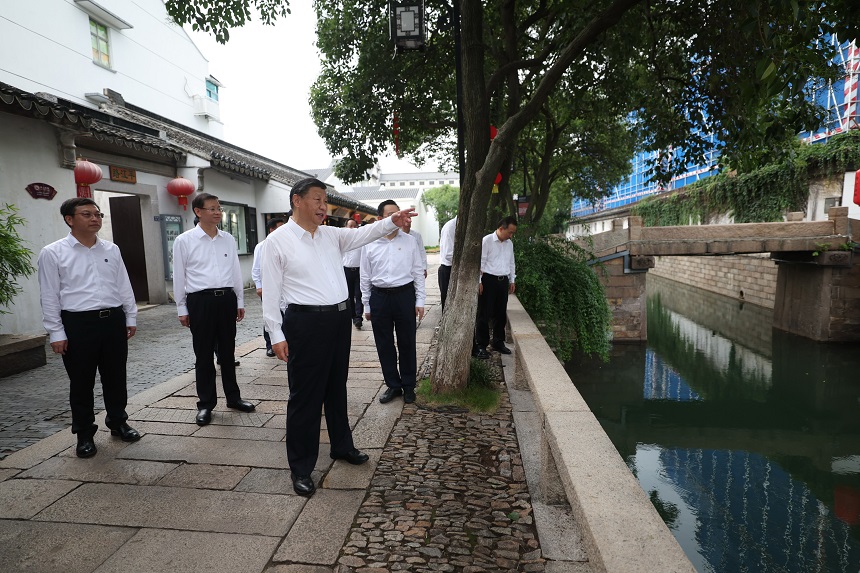 Xi Jinping in viaggio di ispezione nella città di Suzhou