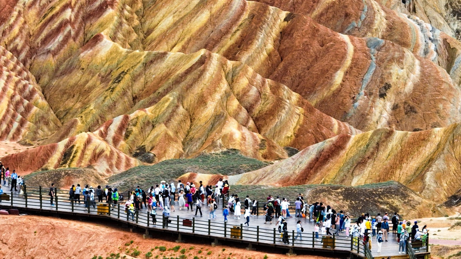 Zhangye, Gansu: splendidi monti arcobaleno lungo la Via della Seta