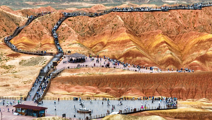 Zhangye, Gansu: splendidi monti arcobaleno lungo la Via della Seta