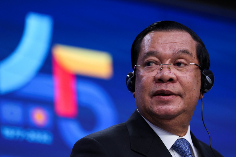  Hun Sen, il primo ministro cambogiano.