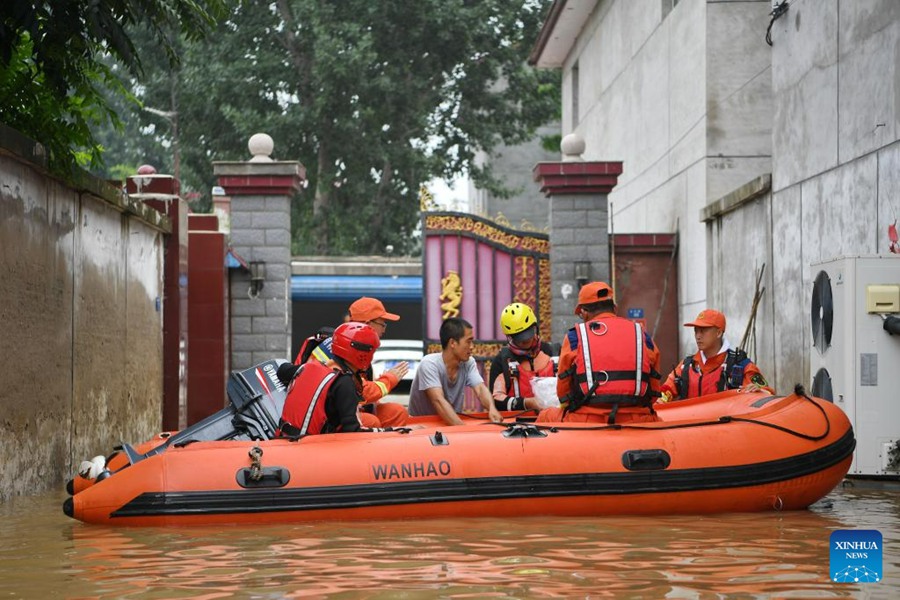 Soccorso in corso nella città di Zhuozhou