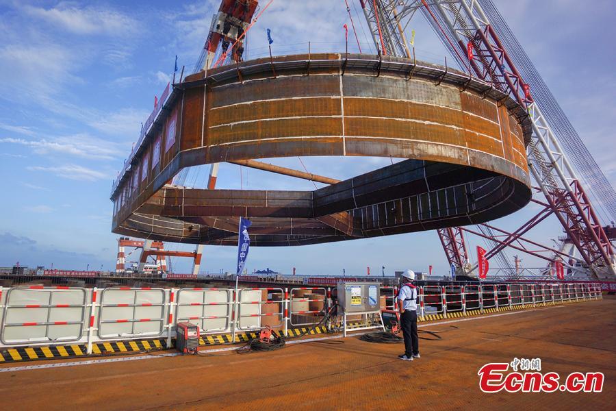 Jiangsu: in costruzione il ponte ferroviario-stradale Chongming-Qidong sul fiume Yangtze