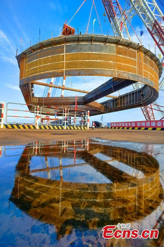 Jiangsu: in costruzione il ponte ferroviario-stradale Chongming-Qidong sul fiume Yangtze