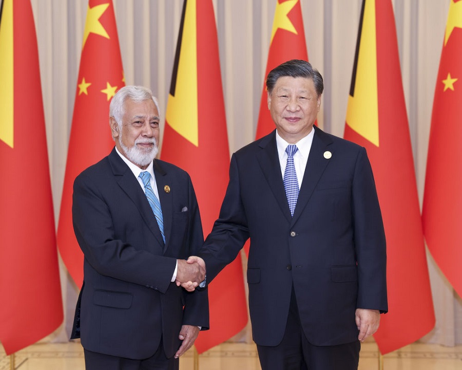 Xi Jinping incontra il primo ministro di Timor Est