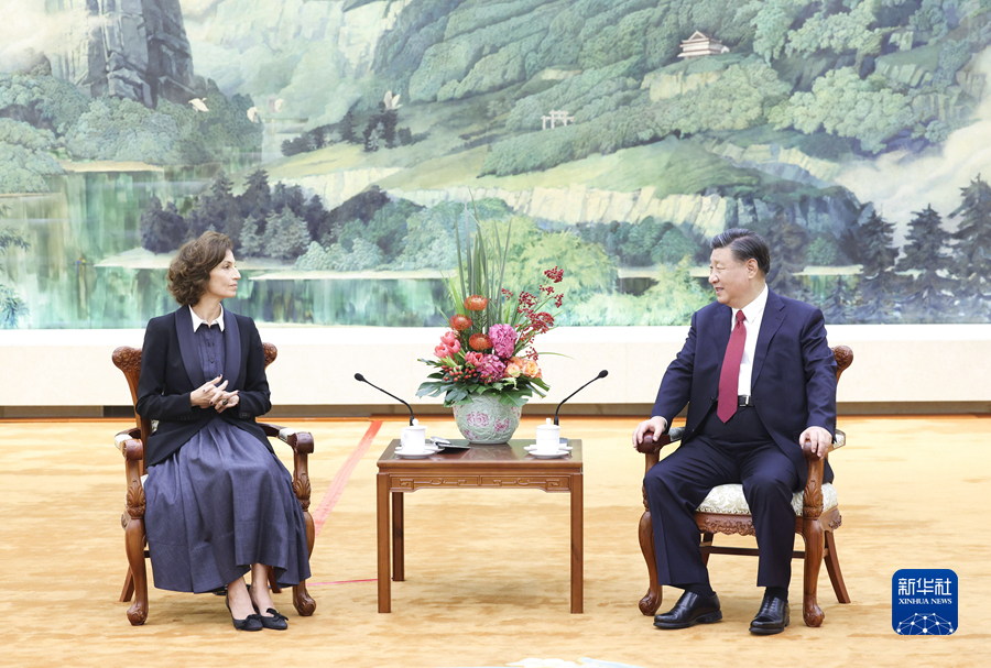 Xi Jinping ha incontrato la direttrice generale dell'UNESCO Audrey Azoulay