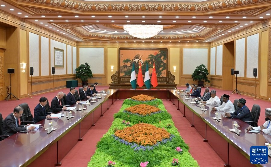 Incontro tra Xi Jinping e il vicepresidente nigeriano