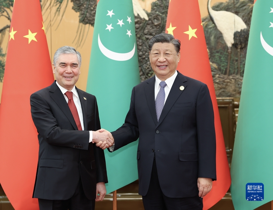 Incontro fra Xi Jinping e il presidente del Consiglio del popolo del Turkmenistan, Serdar Berdimuhamedov