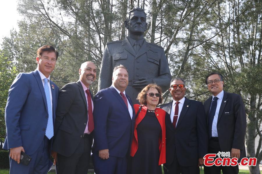 I membri delle Tigri Volanti commemorano l'80° anniversario della partecipazione delle forze americane alla guerra di resistenza cinese