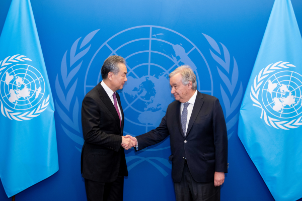 New York, incontro Wang Yi-Guterres: focus su Palestina e Israele