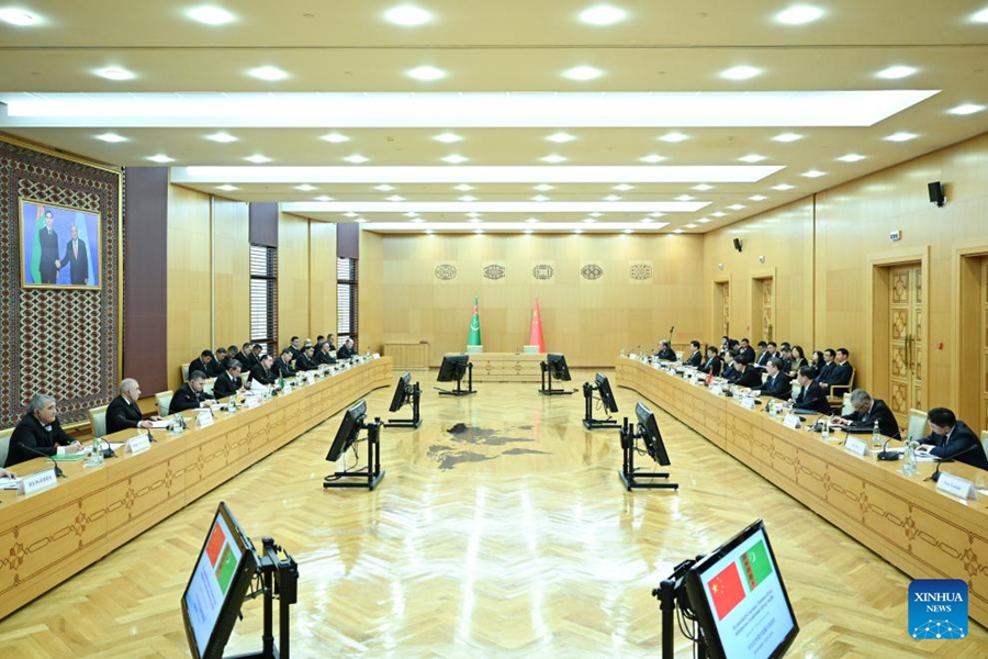 Ding Xuexiang in Turkmenistan presiede sesta riunione del Comitato di cooperazione Cina-Turkmenistan