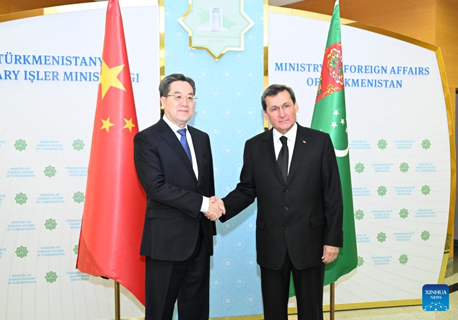 Ding Xuexiang in Turkmenistan presiede sesta riunione del Comitato di cooperazione Cina-Turkmenistan