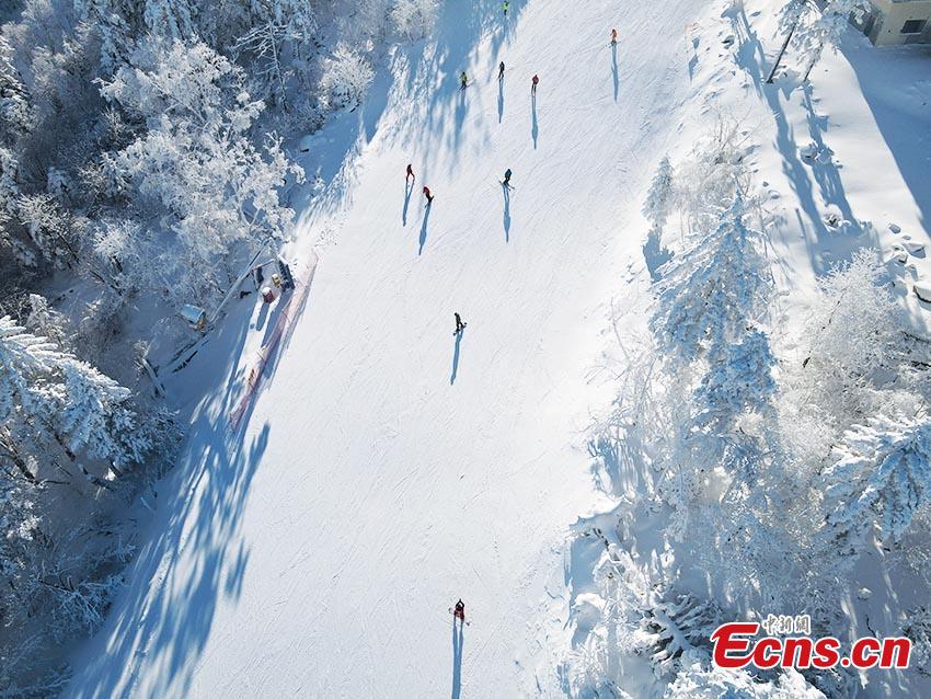 Scenari innevati da sogno nel nord-est della Cina