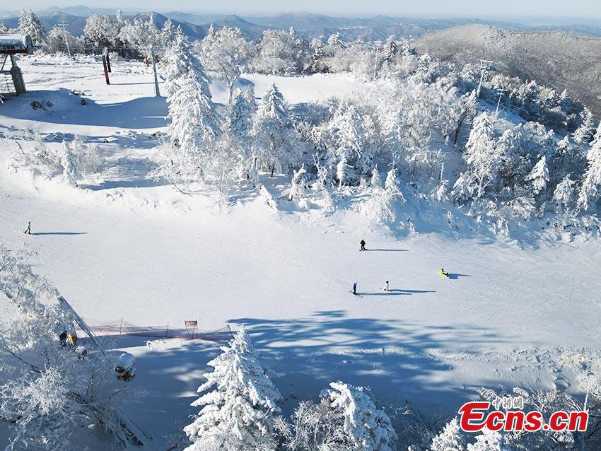 Scenari innevati da sogno nel nord-est della Cina