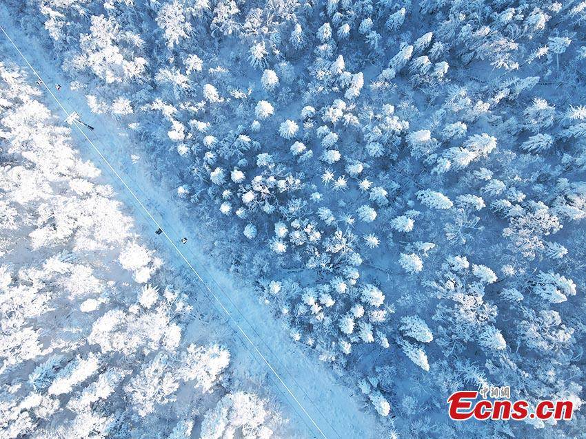 Scenari innevati da sogno nel nord-est della Cina