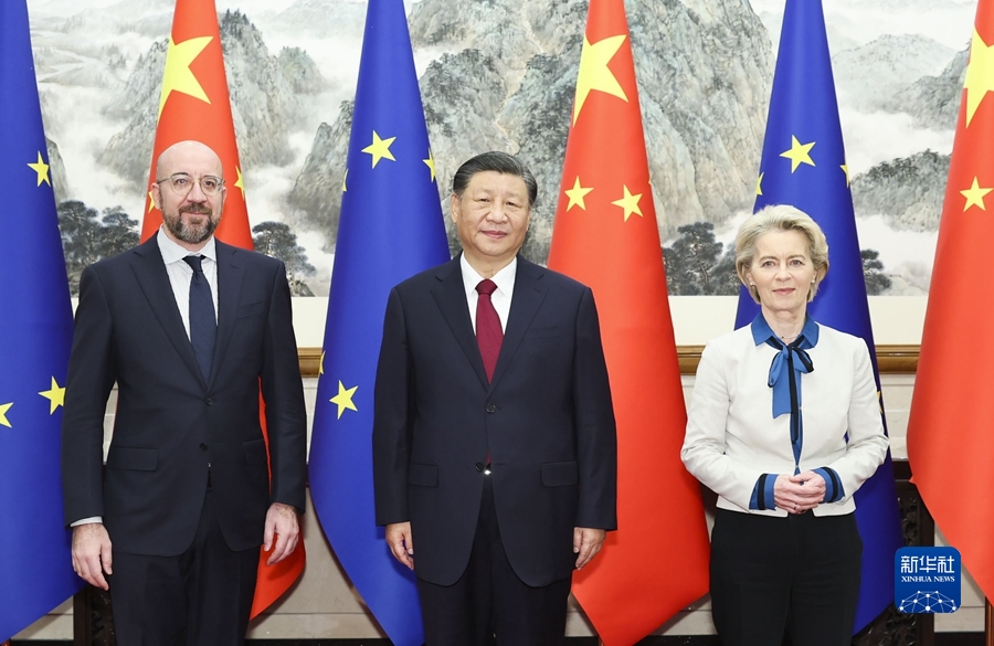 Xi Jinping incontra Charles Michel e Ursula von der Leyen