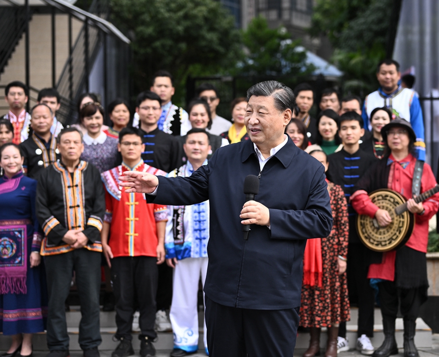 Nanning, viaggio di ispezione di Xi Jinping nel Guangxi