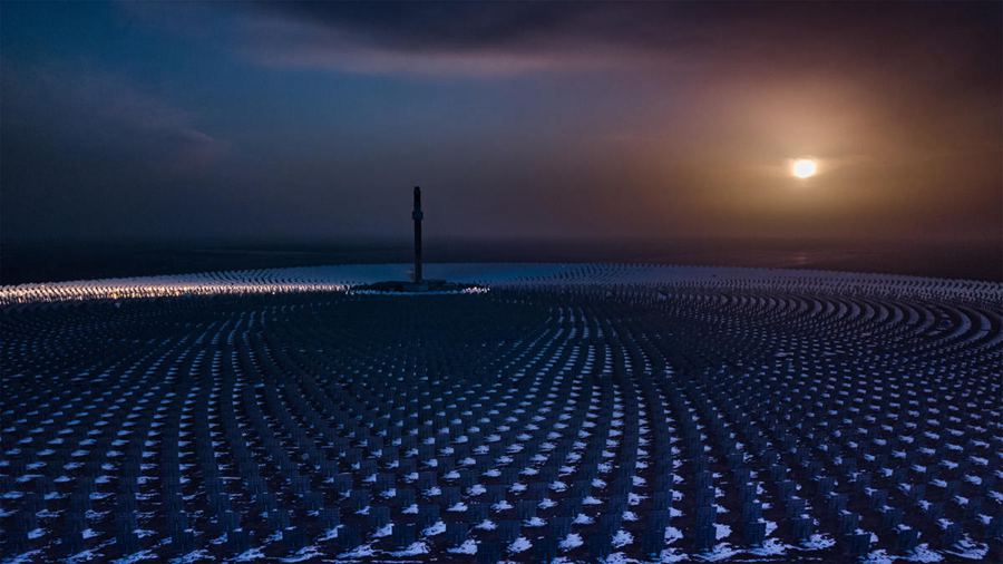 Continua produzione di energia verde nel deserto del Gobi