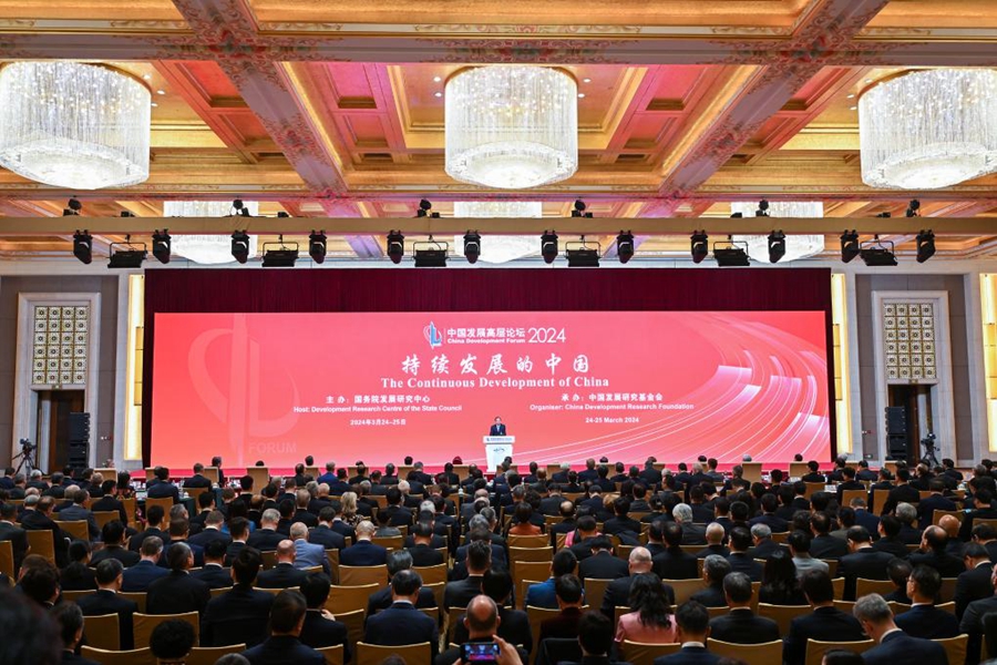 Cerimonia di apertura del China Development Forum 2024 a Beijing, capitale della Cina. (24 marzo 2024 - Xinhua/Li Xin)