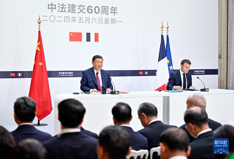 Xi Jinping, conferenza stampa congiunta con Macron