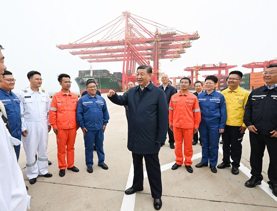 Viaggio di ispezione di Xi Jinping a Rizhao nello Shandong