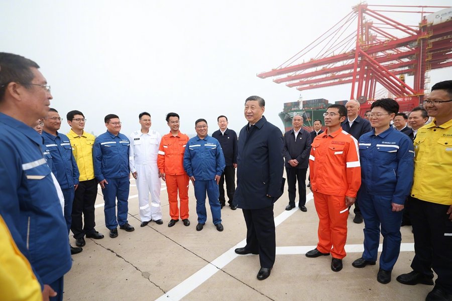 Viaggio di ispezione di Xi Jinping a Rizhao nello Shandong