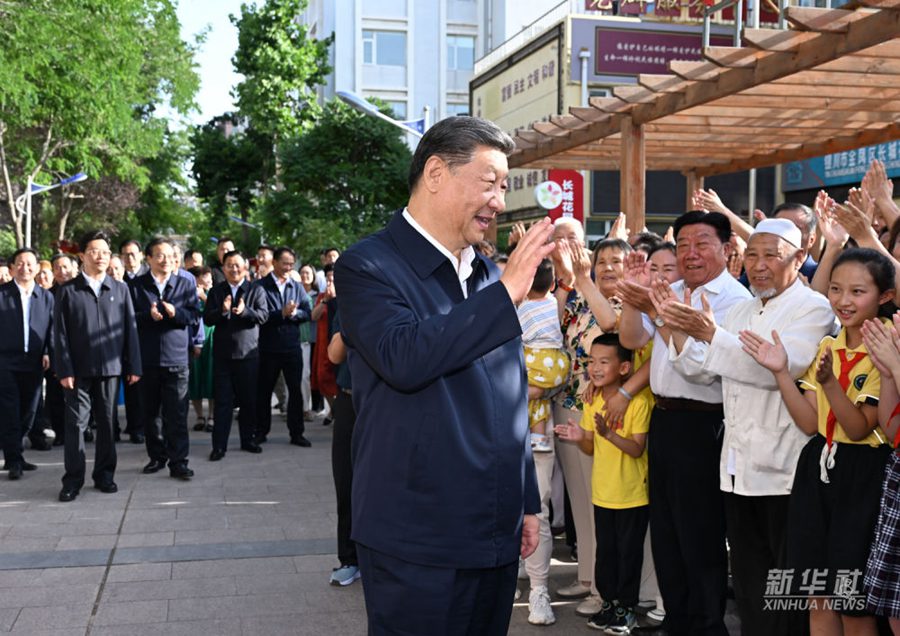 Xi Jinping effettua un'ispezione nel Ningxia