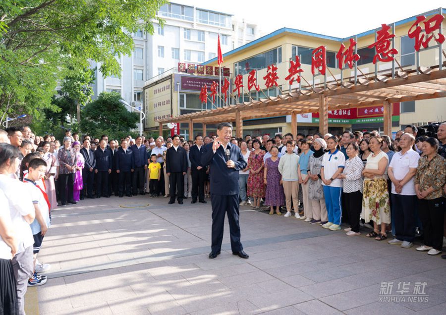 Xi Jinping effettua un'ispezione nel Ningxia