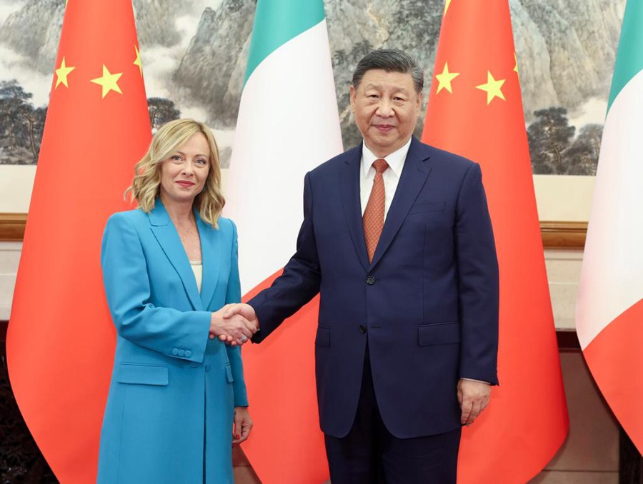 Xi Jinping incontra Giorgia Meloni