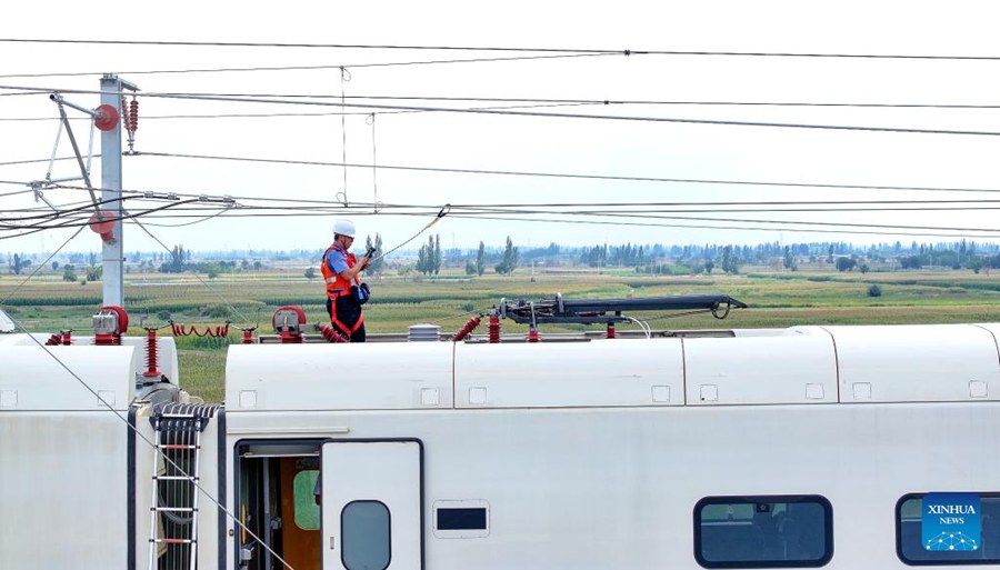 Esercitazione di simulazione di guasto condotta sulla ferrovia ad alta velocità Baotou-Yinchuan