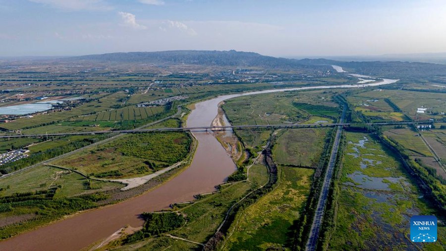 Paesaggio del Fiume Giallo nel Ningxia