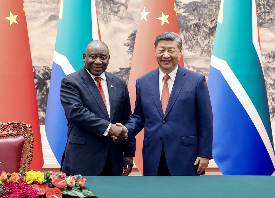 Incontro tra Xi Jinping e il Presidente sudafricano, Matamela Cyril Ramaphosa