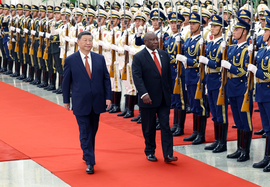 Incontro tra Xi Jinping e il Presidente sudafricano, Matamela Cyril Ramaphosa