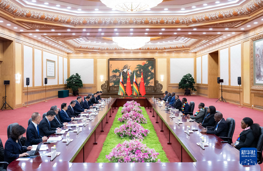 Incontro tra Xi Jinping e il Presidente dello Zimbabwe, Emmerson Dambudzo Mnangagwa