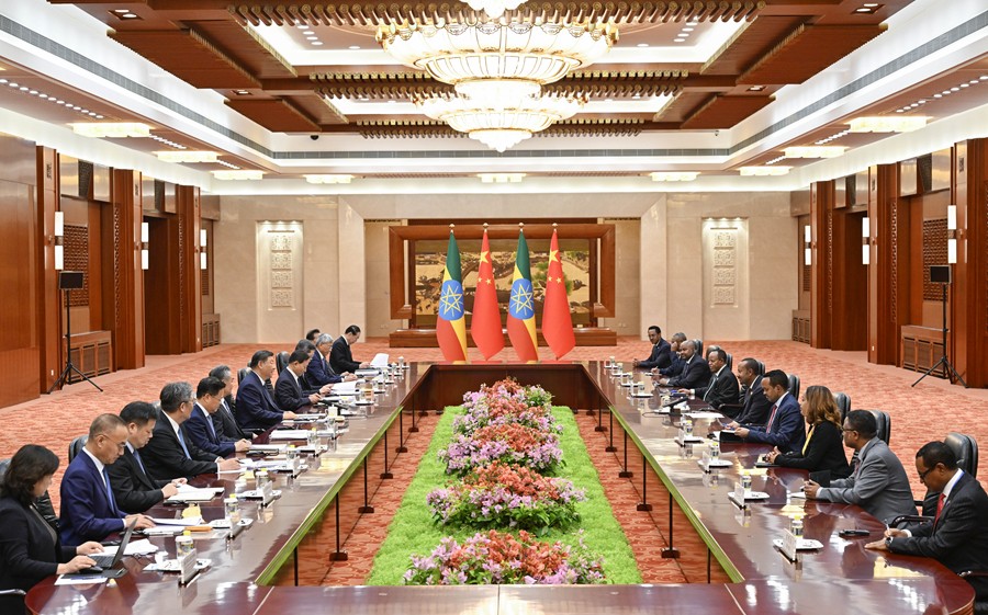 Incontro tra Xi Jinping e il primo ministro etiope, Abiy Ahmed