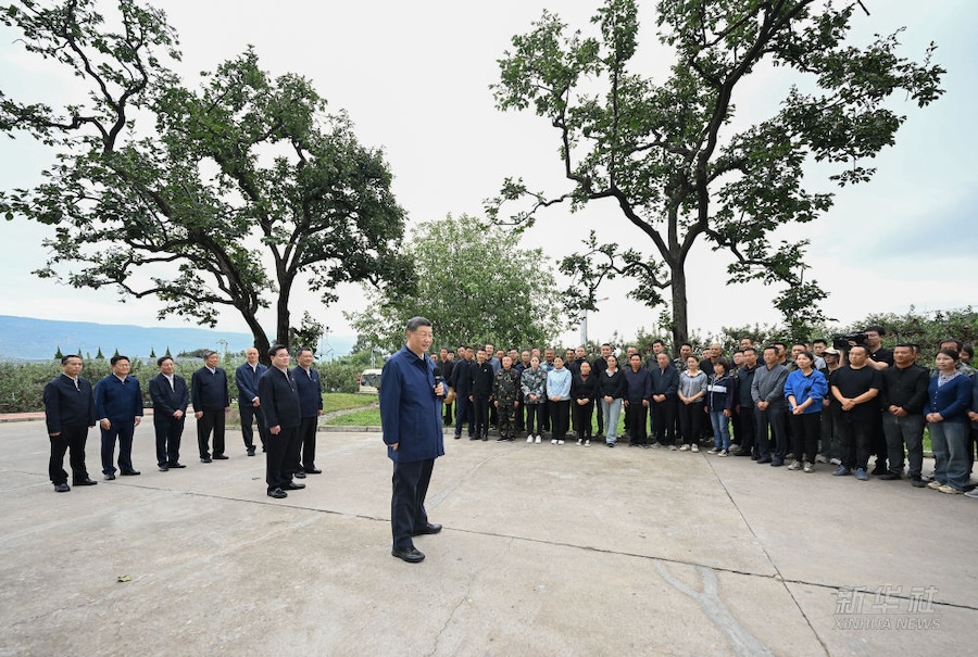 Ispezioni di Xi Jinping a Baoji e a Tianshui