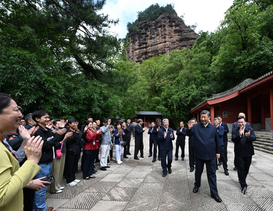 Ispezioni di Xi Jinping a Baoji e a Tianshui